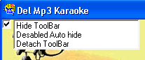 Tool Bar menu